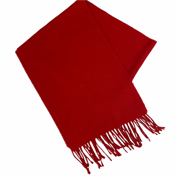 Cejon Woven Red Fringe Scarf - Picture 2 of 7
